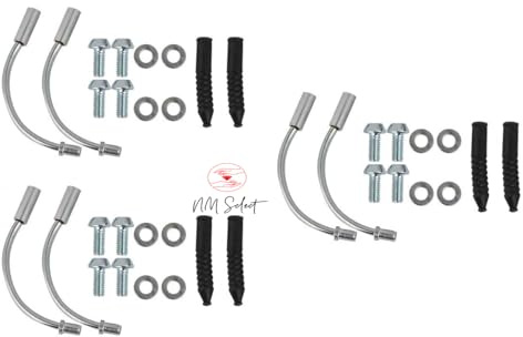3 Sets Including Bolts & Washers V Bike Brake Noodles Bicycle Cable Guide Pipe | Bike Repair Parts Cycling V Brake Pipes Rubber Hoses for Road Mountain Bicycle Accessories