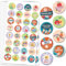 BIROYAL 1600 Stück Belohnungsaufkleber, 25mm Motivationsaufkleber für Kinder, 32 Muster Selbstklebende Lehrer Belohnung Aufkleber, Deutsch Belohnungssticker Reward Stickers für Lehrerbedarf (Cartoon)