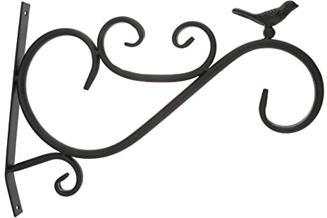 Sosoport Hängender Blumenständer Aus Schmiedeeisen Für Blumentöpfe Und Zimmerpflanzen Wandhalterung Für Balkon Und Garten Schwarz Mit Eleganter Und Hoher Tragfähigkeit