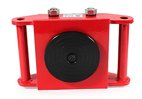 6T Panzerrollen, MaschinenRoller Mover Cargo Trolley, Schwerlast-Transportrollen aus Kohlenstoffstahl mit 360° Rotation, 4 Roller für Maschinen, Möbel und Geräte