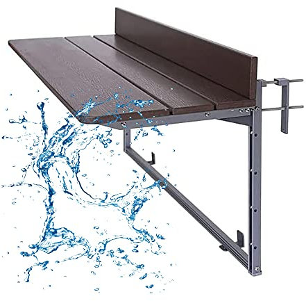 Tavolo Da Bar Per Balcone Per Ringhiere, Tavolo Sospeso Per Balcone, Tavolino Da Esterno, Tavoli Sospesi Per Esterni Per Terrazza, Tavolo Sospeso Per Ringhiera Per Balcone Tavolo Pieghevole Da Balcon