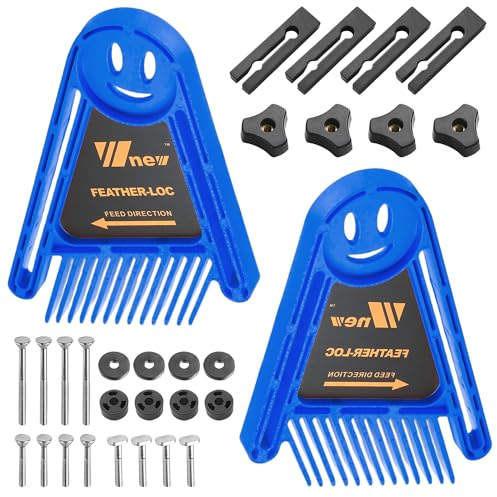 Feather Board Doppia Kit, 21 x 16.5 cm Tavola in Piuma con Viti e Rondelle, Strumenti per Fresatrice, Set di Featherboard Multiuso, per Sega da Banco Fresa Guida Mitra Controllo Fessura