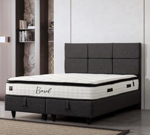 BSS BEDDING Basel Matratze 140x200 cm mit Topper | Premium-Taschenfederkernmatratze mit 30 cm Höhe, H3 Härtegrad | 7-Zonen Orthopädisch, Atmungsaktiv & Allergikerfreundlich (1x Matratze mit Topper)
