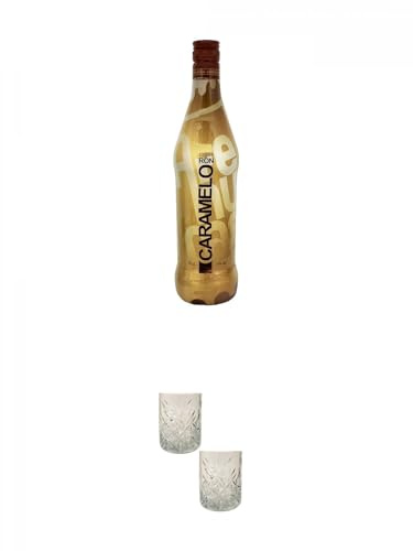 Arehucas Ron Caramelo 0,7 Liter + Rum Gläser 2 Stück