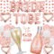 Bride to Be Deko - 39 Stück Roségold Deko Junggesellenabschied Frauen Set mit Bride To Be Folienballons Konfetti Luftballons, Tortendeko, Bachelorette Party Accessories für Polterabend und Braut to Be