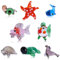 WEWAYSMILE 8 Uds Figuritas de Cristal Coleccionables, Arte de Vidrio Soplado, Figuras Sopladas a Mano Animale, Miniatura Soplada A Mano para Adornos de Mesa, Decoración del Hogar