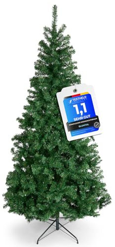 Blumtal künstlicher Weihnachtsbaum 180cm - Weihnachtsbaum künstlich mit naturgetreuen PVC-Nadeln + Stellfuß - Weihnachtsbaum künstlich 180 - Christbaum - Tannenbaum künstlich 180 cm -Tannenbaum 180 cm