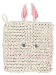 Mud Pie Dessous de Plat en Crochet Bunny Rose