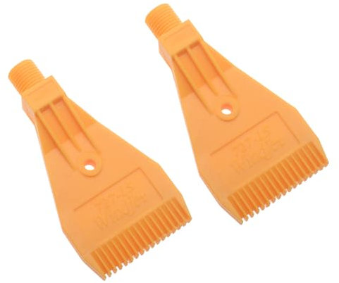 GWYAN 2 Pcs Orange Flat Blowing Nozzle 1/4 Inch Male Thread ABS Single Hole Air Blow Off Flat Jet Nozzle for Garden Watering; High Pressure Cleaning; Blower, Etc