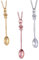 GLSTOY Gold Necklace Set 3pcs Spoon Pendant Necklace Decorative Clavicle Chain Crown Charm for Women