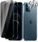 BIESHKJ 2+ 2-pack For iPhone 12 Pro Max Privacy Screen Protector + Camera Lens Protector, Anti Spy Tempered Glass, Easy to Install, 9H Hardness, Scratch-Resistant, Bubble-Free