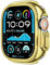 BDNJN Cubierta de metal para Apple Watch Ultra 2 S10 42 mm S10 46 m 49 mm 45 mm Marco de caja Parachoques protector iWatch Series 9 8 7 6 5 SE 44 MM Cambio de bisel a Ultra(Gold,44mm)