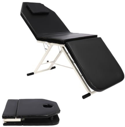 Vielrosse Mobile Massageliege Klappbar & Höhenverstellbar mit Kopfstütze Massagebett Massagetisch mit Kopfstütze Kosmetikliege für Spa Salon Tattoo Öl- & Wasserbeständig 182 * 60 * 61cm