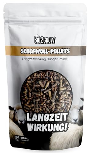 Bio2Grow Schafwoll-Pellets Dünger 3 Kg - Grow Organisch Indoor Outdoor Anbau Pflanzen Erde