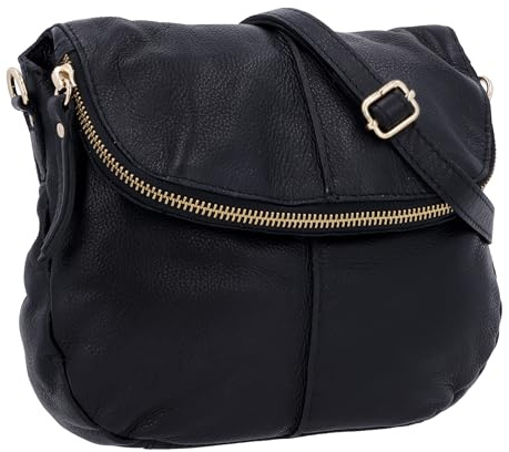 Gusti Umhängetasche Leder - Iselin Handtasche Ledertasche Damen Schwarz Leder