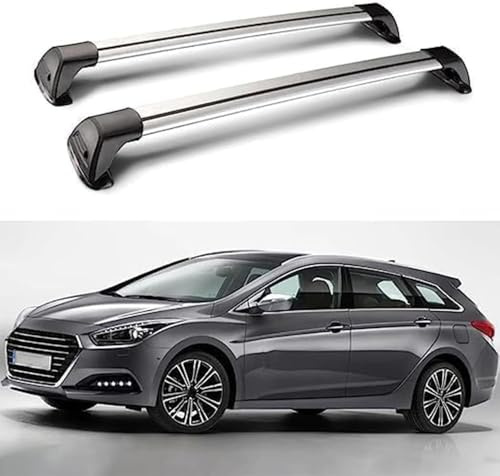 LIHONGMM Kompatibel für Hyundai i40 Estate 2011-2020-geprüfte Aluminium-Dachgepäckträger - inkl. Relingträger, Lastenträger, Querträger und Zubehör