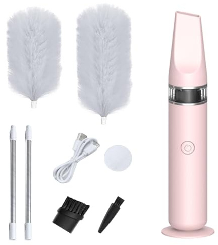 Nevalerra Elektrischer Staubwedel | Wiederverwendbarer elektrostatischer Staubwedel - Automatischer 360 ° -Reinigungszubehör Staubbürste Rotationsstaubsammler für die Reinigung des Heimbüros