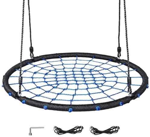 Outdoor nest swing, height-adjustable ropes, hanging swing diameter 120 cm for up to 300 kg, indoor & outdoor swing for children & adults