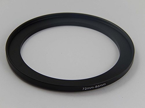 vhbw Métal Step UP Filtre Adaptateur 72mm-86mm Noir pour Appareil Photo Sony FE 70-200 mm 4 G OSS (SEL-70200G)