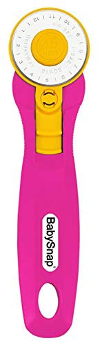 BabySnap Rollschneider 45mm Rundklinge für Näharbeiten und Bastelarbeiten (Pink)