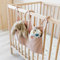 Aufbewahrungstasche zum Aufhängen – Babybett, Tasche, Organizer, Baumschule, robust, Spielzeug zum Aufhängen, Aufbewahrungstasche (Rosa)