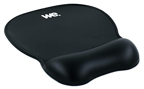 WE Tapis de Souris Repose Poignet Pad en Gel, TapisAnti-dérapant Haute Qualité Anti-tendinite - Confort Maximal - Accessoires pour Ordinateur - Noir