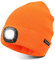 TAGVO USB Nachladbare LED Mütze-Kappe, Beleuchtung und Blinkende Warnungs-Arten 8 LED, einfache Installation Schnellverwendbare Scheinwerfer-Mütze, Unisex-Winterwärmer-Strickkappe