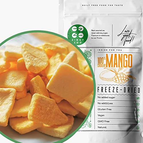 Mangue Seche Lyophilisée | Naturel Dry Mango Séchées | Fruits Seches Lyophilisateur Sans Additifs | Fruits Secs Fruits Frais | Freeze Dry Mango Pieces | Gefriergetrocknete Mango (100g)