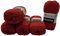 5 x 100g Strickwolle YarnArt Eco Cotton mit 85% Baumwolle, 500 Gramm Wolle einfarbig (rot 769)