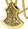 FaithHeart Nordic Axes Pendant Norse Jewellery for Women Viking Amulet Necklace Gold Plated Battle Axe Jewelry Charm Religious Gift