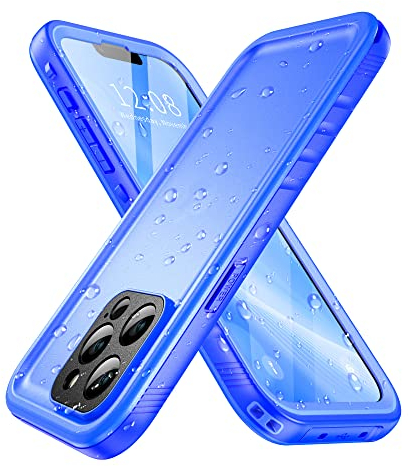 SPORTLINK für iPhone 13 Pro Max Wasserdicht Hülle - 360 Grad Outdoor Schutzhülle kameraschutz Displayschutz [IP68 Waterproof] [6FT Stoßfeste Hard Case ] Panzerhülle komplettschutz handyhülle Blau
