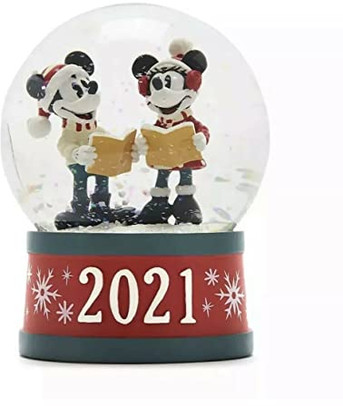 Disne Store Mickey and Minnie 2021 Holiday Snow Globe