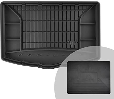 FROGUM ProLine 3D Alfombrilla Exclusiva de Goma cubeta Maletero para Toyota Yaris III 2011-2020 | Práctico Organizador | Los Bordes más Altos | Al Tamaño