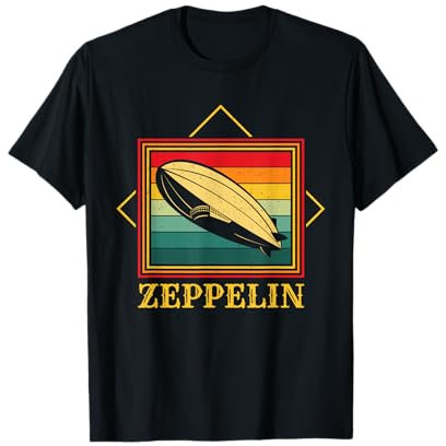 Retro Zeppelin Dirigible Blimp Airship Vintage Retro T-Shirt