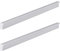 Maniglia per Porta Armadio Maniglie per Mobili da Cucina Argento 2 Pezzi Maniglia per Cassetti in Lega di Alluminio Pomelli Moderne per Armadi Cucina Camera da letto (Hole distance:512mm)