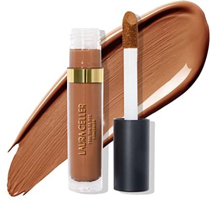 LAURA GELLER NEW YORK The Ideal Fix Concealer (Deep) - Buildable Medium to Full Coverage Under Eye Concealer - Long-Lasting Liquid For Covering Under Eye Dark Circles & Blemishes