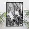 Black Metal Fern Palm Leaf Wall Art Garden Sculpture Plaque Home Decor 45cms