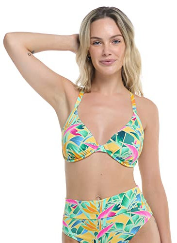 Skye Women's Hilary D, Dd, E, F Cup Underwire Bikini Top Swimsuit, Pineapple, D