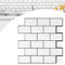 YARDIN Fliesenaufkleber Selbstklebende Fliesen Klebefliesen, 10 Blätter 3D Wandpaneele Fliesensticker Marmor Mosaik Design für Spritzschutz Küche und Bad Deko - 30 × 30 cm, Schwarz Rand Weiß
