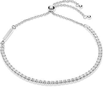 Esprit Damen-Armband 925er Silber 47 Zirkonia One Size, Silber 32023000