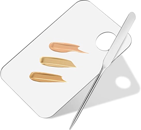 Greoer Beauty Spatula Makeup Spatula Foundation Spatula, Metal Spatula for Girls Teenagers Birthday Mother's Day Gifts