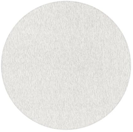 Carpetsale24 Runder Teppich 200 cm Creme, Einfarbiger Kurzflor Schlingenteppich für Wohnzimmer, Esszimmer oder offenen Wohnbereich, Modern, weich & pflegeleicht