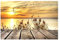 DCIDBEI Diamond Painting Sonnenuntergang Strand 40x50 cm - Sonnenaufgang Meer, Wasser, Sand - Brücken Puzzle Landschaft
