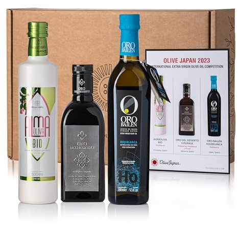 Beste Öle der Welt Olive Japan 2023 - Geschenkbox 3 x 500 ml