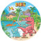 Dekora, Dinosaurier Essbare Oblate, Geburtstagskuchendeko für Kinder, Runder Cake Topper 20 CM
