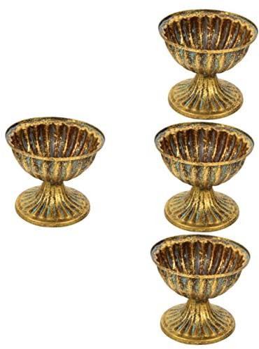NOLITOY 4pièces Vase Décoratif Fer Vintage pour Mariage Pot De Fleurs avec Design Rétro pour Centre De Table pour Arrangements Floraux Et Décorations Maison