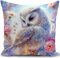 KUNQIAN Kissenbezug eulen Kissen deko Geschenke für sofakissen senfgelb kissenbezüge dekokissen couchkissen kissenhülle Sofa Schlafzimmer Wohnzimmer Zimmer zierkissen 40x40cm