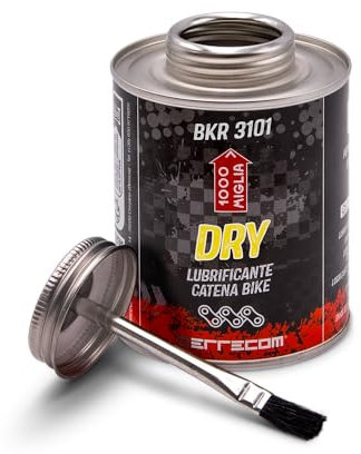 Errecom 1000 Miglia BKR 3101 Fahrradkette Schmiermittel Dry - 400 ml, für Trockene und Staubige Bedingungen, Trockenes Klima, All-In-One mit Pinsel enthalten