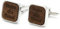 NaturSchatulle Manschettenknöpfe Herren Holz Gravur Vater der Braut 1 Paar Silber Manschettenknopf Eckig Hochzeit Anzug Männer Cufflinks for Men