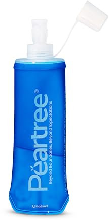 PEARTREE QuickFuel Soft Running Flask 250ml – Leakproof Collapsible Water Bottle for Marathons, Hiking & Trail Running – Handheld Hydration Bottle for Runners & Outdoor Sports